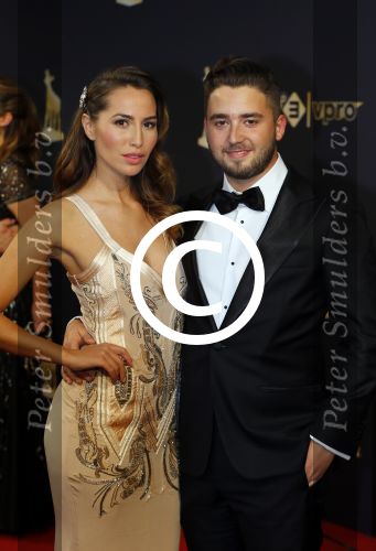 Utrecht 2 oktober 2015
Uitreiking van de gouden kalveren in het beatrix theater. Nathan Moszkowicz met Nadeche De Zwart