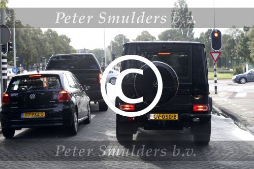 Amsterdam 25 september 2015
Nikkie Plessen in haar mercedes Gelandewagen Jeep