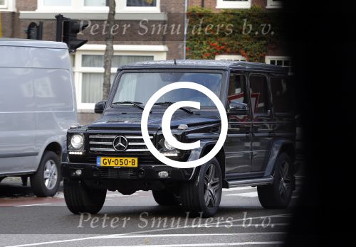 Amsterdam 25 september 2015
Nikkie Plessen in haar mercedes Gelandewagen Jeep