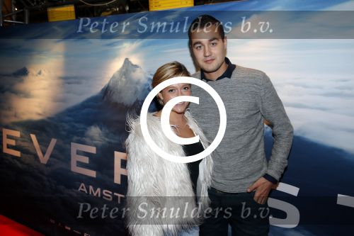 Amsterdam 14 september 2015 
Premiere Everest in pathe arena. Priscilla Kneteman met vriend