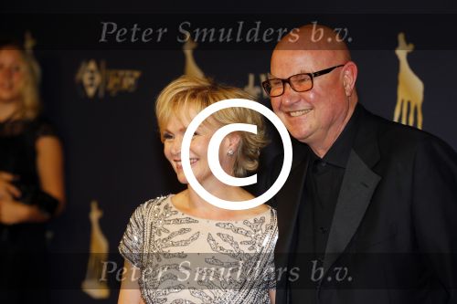 Utrecht 2 oktober 2015
Uitreiking van de gouden kalveren in het beatrix theater. Renee Soutendijk met man Thed Lensen