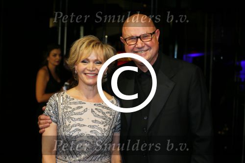 Utrecht 2 oktober 2015
Uitreiking van de gouden kalveren in het beatrix theater. Renee Soutendijk met man Thed Lensen