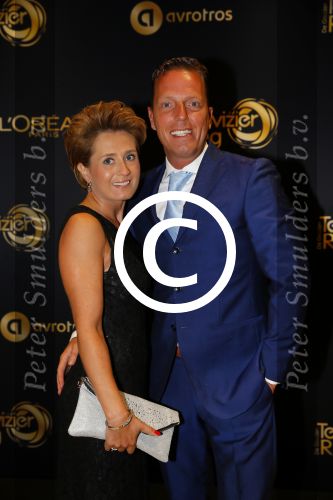 Amsterdam 15 oktober 2015
Uitreiking van de 50e televizierring in carre. Rob Geus met vrouw