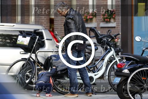 Amsterdam 19 september 2015  
Victor Reinier met zijn dochter op de fiets