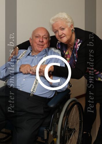 Vlaardingen, 29 September 2016
Bas v Toor in rolstoel samen met zijn vrouw Coby v Toor in zijn kamer bij Revalidatiecentrum Marnix