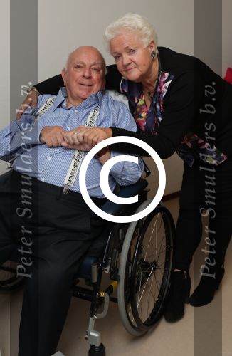 Vlaardingen, 29 September 2016
Bas v Toor in rolstoel samen met zijn vrouw Coby v Toor in zijn kamer bij Revalidatiecentrum Marnix