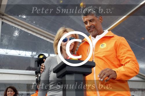 Amsterdam 21 september 2016
Sportdag van de Johan Cruijff foundation in het Olympisch stadion. Danny Cruijff en Estelle Cruijff zijn aanwezig . Frank Rijkaard