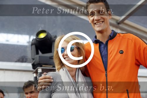 Amsterdam 21 september 2016
Sportdag van de Johan Cruijff foundation in het Olympisch stadion. Danny Cruijff en Estelle Cruijff zijn aanwezig .