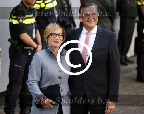 Den Haag 20 september 2016
Prinsjesdag 2016 op het binnenhof en op paleis noordeinde met 
Emiel Roemer  en partner