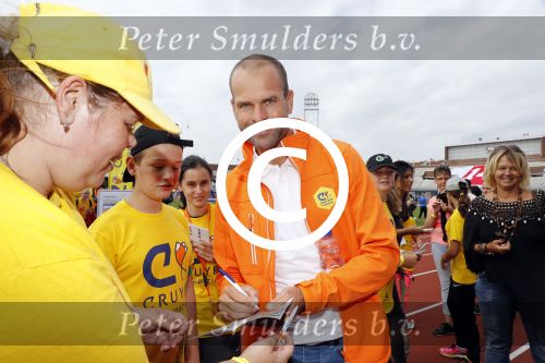 Amsterdam 21 september 2016
Sportdag van de Johan Cruijff foundation in het Olympisch stadion. Danny Cruijff en Estelle Cruijff zijn aanwezig . Erben Wennemars