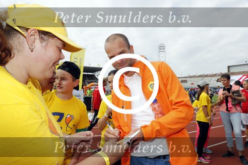 Amsterdam 21 september 2016
Sportdag van de Johan Cruijff foundation in het Olympisch stadion. Danny Cruijff en Estelle Cruijff zijn aanwezig . Erben Wennemars
