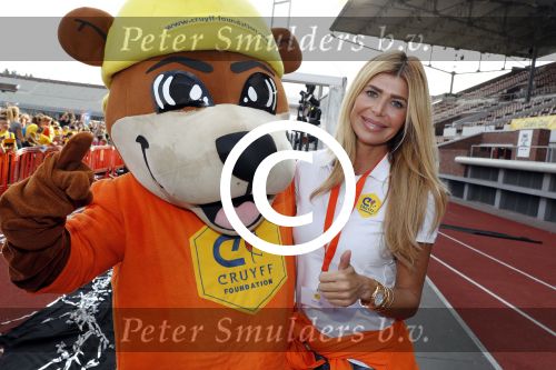 Amsterdam 21 september 2016
Sportdag van de Johan Cruijff foundation in het Olympisch stadion. Danny Cruijff en Estelle Cruijff zijn aanwezig .