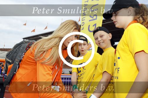 Amsterdam 21 september 2016
Sportdag van de Johan Cruijff foundation in het Olympisch stadion. Danny Cruijff en Estelle Cruijff zijn aanwezig .