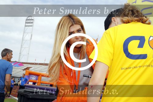 Amsterdam 21 september 2016
Sportdag van de Johan Cruijff foundation in het Olympisch stadion. Danny Cruijff en Estelle Cruijff zijn aanwezig .