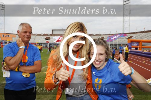 Amsterdam 21 september 2016
Sportdag van de Johan Cruijff foundation in het Olympisch stadion. Danny Cruijff en Estelle Cruijff zijn aanwezig .