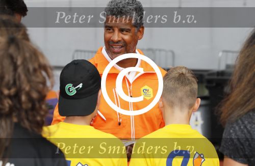 Amsterdam 21 september 2016
Sportdag van de Johan Cruijff foundation in het Olympisch stadion. Danny Cruijff en Estelle Cruijff zijn aanwezig . Frank Rijkaard