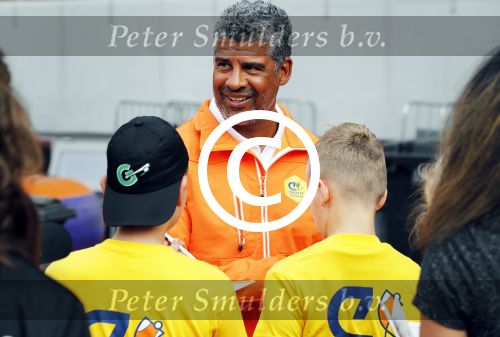Amsterdam 21 september 2016
Sportdag van de Johan Cruijff foundation in het Olympisch stadion. Danny Cruijff en Estelle Cruijff zijn aanwezig . Frank Rijkaard