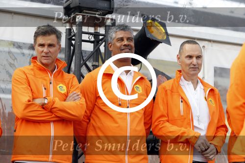Amsterdam 21 september 2016
Sportdag van de Johan Cruijff foundation in het Olympisch stadion. Danny Cruijff en Estelle Cruijff zijn aanwezig . Frank Rijkaard