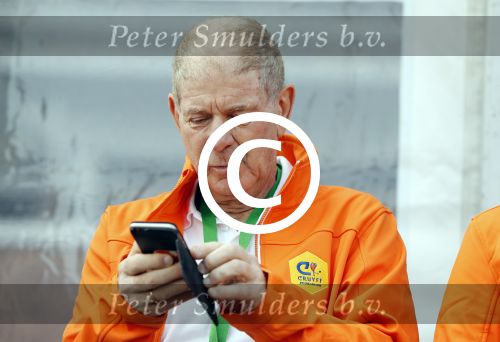 Amsterdam 21 september 2016
Sportdag van de Johan Cruijff foundation in het Olympisch stadion. Danny Cruijff en Estelle Cruijff zijn aanwezig . Frits Barend