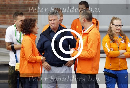 Amsterdam 21 september 2016
Sportdag van de Johan Cruijff foundation in het Olympisch stadion. Danny Cruijff en Estelle Cruijff zijn aanwezig . Guus Hiddink