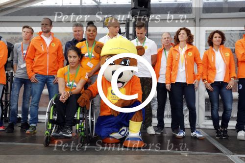 Amsterdam 21 september 2016
Sportdag van de Johan Cruijff foundation in het Olympisch stadion. Danny Cruijff en Estelle Cruijff zijn aanwezig .