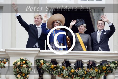 Den Haag 20 september 2016
Prinsjesdag 2016 op het binnenhof en op paleis noordeinde.
Balkonscene Koning Willem Alexander Koningin Maxima prins Constantijn en Prinses Laurentien