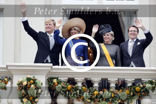 Den Haag 20 september 2016
Prinsjesdag 2016 op het binnenhof en op paleis noordeinde.
Balkonscene Koning Willem Alexander Koningin Maxima prins Constantijn en Prinses Laurentien