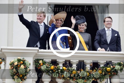 Den Haag 20 september 2016
Prinsjesdag 2016 op het binnenhof en op paleis noordeinde.
Balkonscene Koning Willem Alexander Koningin Maxima prins Constantijn en Prinses Laurentien