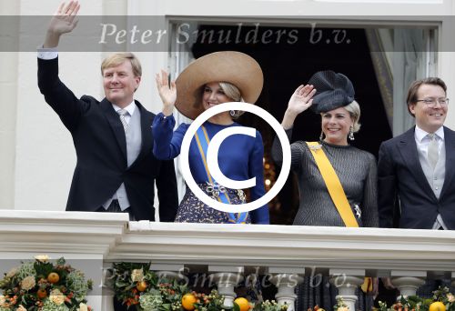 Den Haag 20 september 2016
Prinsjesdag 2016 op het binnenhof en op paleis noordeinde.
Balkonscene Koning Willem Alexander Koningin Maxima prins Constantijn en Prinses Laurentien