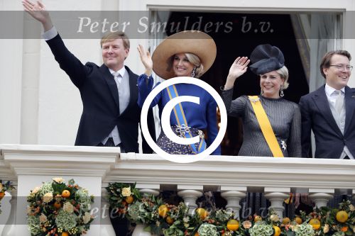 Den Haag 20 september 2016
Prinsjesdag 2016 op het binnenhof en op paleis noordeinde.
Balkonscene Koning Willem Alexander Koningin Maxima prins Constantijn en Prinses Laurentien