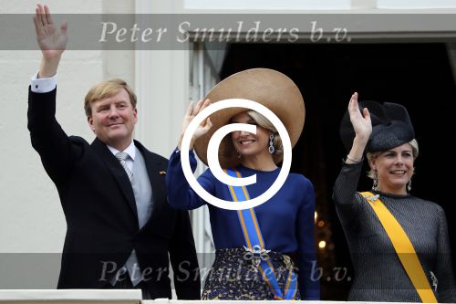 Den Haag 20 september 2016
Prinsjesdag 2016 op het binnenhof en op paleis noordeinde.
Balkonscene Koning Willem Alexander Koningin Maxima prins Constantijn en Prinses Laurentien