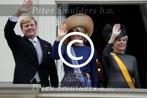 Den Haag 20 september 2016
Prinsjesdag 2016 op het binnenhof en op paleis noordeinde.
Balkonscene Koning Willem Alexander Koningin Maxima prins Constantijn en Prinses Laurentien