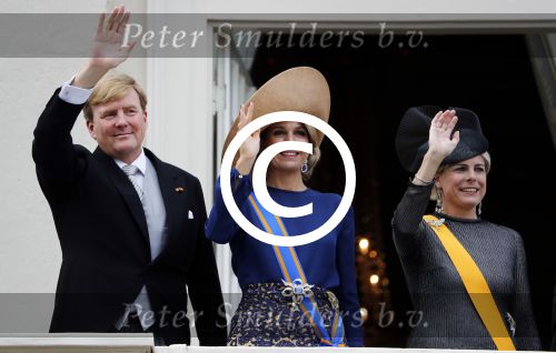 Den Haag 20 september 2016
Prinsjesdag 2016 op het binnenhof en op paleis noordeinde.
Balkonscene Koning Willem Alexander Koningin Maxima prins Constantijn en Prinses Laurentien