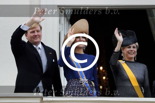 Den Haag 20 september 2016
Prinsjesdag 2016 op het binnenhof en op paleis noordeinde.
Balkonscene Koning Willem Alexander Koningin Maxima prins Constantijn en Prinses Laurentien