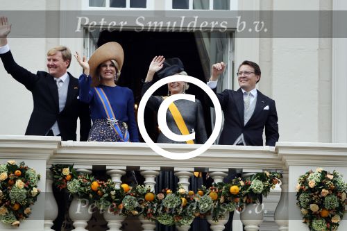 Den Haag 20 september 2016
Prinsjesdag 2016 op het binnenhof en op paleis noordeinde.
Balkonscene Koning Willem Alexander Koningin Maxima prins Constantijn en Prinses Laurentien