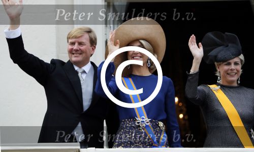 Den Haag 20 september 2016
Prinsjesdag 2016 op het binnenhof en op paleis noordeinde.
Balkonscene Koning Willem Alexander Koningin Maxima prins Constantijn en Prinses Laurentien