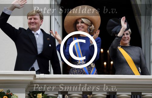 Den Haag 20 september 2016
Prinsjesdag 2016 op het binnenhof en op paleis noordeinde.
Balkonscene Koning Willem Alexander Koningin Maxima prins Constantijn en Prinses Laurentien