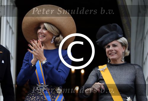 Den Haag 20 september 2016
Prinsjesdag 2016 op het binnenhof en op paleis noordeinde.
Balkonscene Koning Willem Alexander Koningin Maxima prins Constantijn en Prinses Laurentien