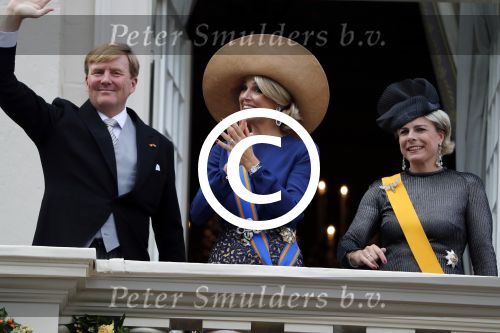 Den Haag 20 september 2016
Prinsjesdag 2016 op het binnenhof en op paleis noordeinde.
Balkonscene Koning Willem Alexander Koningin Maxima prins Constantijn en Prinses Laurentien