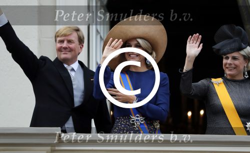 Den Haag 20 september 2016
Prinsjesdag 2016 op het binnenhof en op paleis noordeinde.
Balkonscene Koning Willem Alexander Koningin Maxima prins Constantijn en Prinses Laurentien