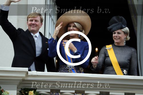 Den Haag 20 september 2016
Prinsjesdag 2016 op het binnenhof en op paleis noordeinde.
Balkonscene Koning Willem Alexander Koningin Maxima prins Constantijn en Prinses Laurentien