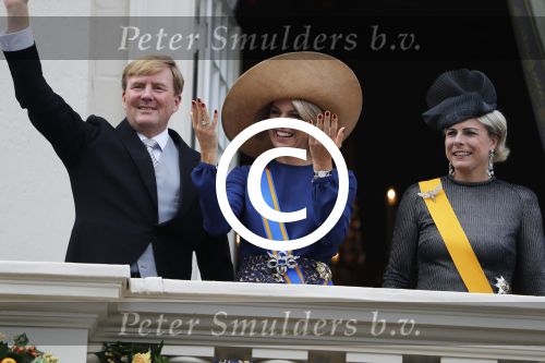 Den Haag 20 september 2016
Prinsjesdag 2016 op het binnenhof en op paleis noordeinde.
Balkonscene Koning Willem Alexander Koningin Maxima prins Constantijn en Prinses Laurentien
