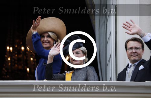 Den Haag 20 september 2016
Prinsjesdag 2016 op het binnenhof en op paleis noordeinde.
Balkonscene Koning Willem Alexander Koningin Maxima prins Constantijn en Prinses Laurentien