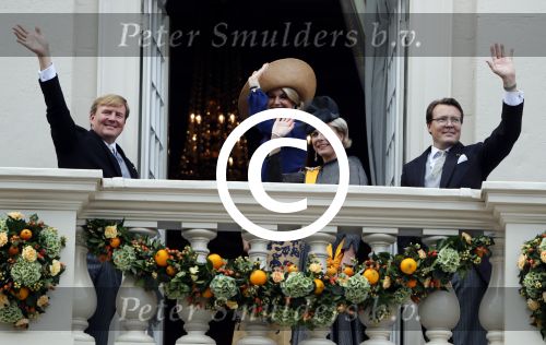 Den Haag 20 september 2016
Prinsjesdag 2016 op het binnenhof en op paleis noordeinde.
Balkonscene Koning Willem Alexander Koningin Maxima prins Constantijn en Prinses Laurentien