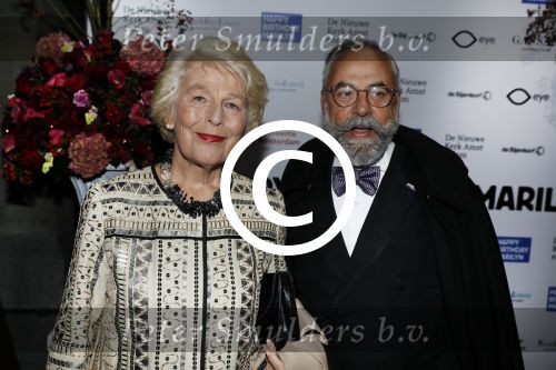 Amsterdam 29 september 2016
Opening Marilyn Monroe expositie in de nieuwe kerk.
mevr v Loon de la bouchere met advocaat oscar Hammerstein