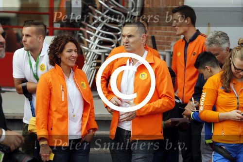 Amsterdam 21 september 2016
Sportdag van de Johan Cruijff foundation in het Olympisch stadion. Danny Cruijff en Estelle Cruijff zijn aanwezig . raoul Heertje