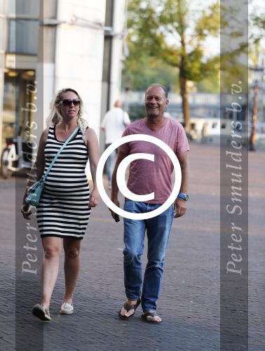 Amsterdam 7 september 2016 
Ron Boszhard met zijn zwangere vriendin