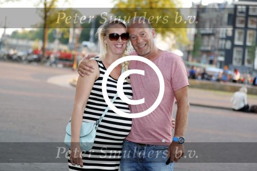 Amsterdam 7 september 2016 
Ron Boszhard met zijn zwangere vriendin