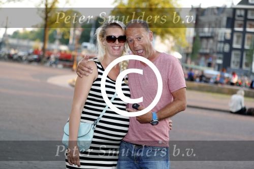 Amsterdam 7 september 2016 
Ron Boszhard met zijn zwangere vriendin