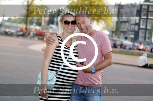 Amsterdam 7 september 2016 
Ron Boszhard met zijn zwangere vriendin